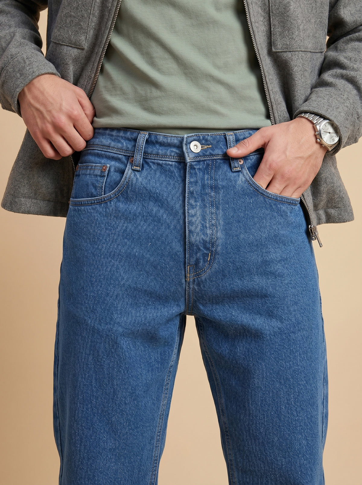 Light Blue Loose Fit Jeans – product view 9