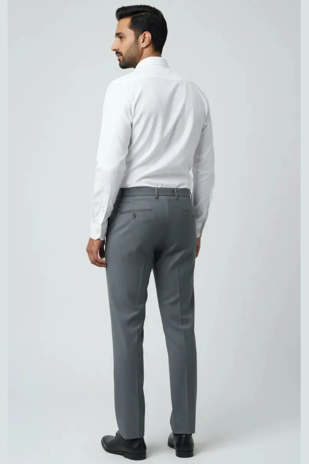 Dark Grey Formal Pants for Men | Slim Fit Charcoal Trousers Pointerjeans Dark Grey Formal Pants for Men | Slim Fit Charcoal Trousers Pointerjeans