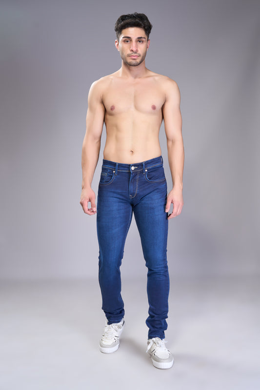 Men's Storm Blue Classic Regular Fit Jeans