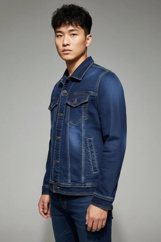 Crafted denim jacket with refined detailing