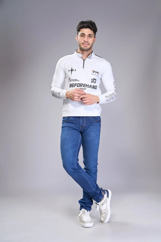 Styling shot of classic blue jeans for men – everyday wear