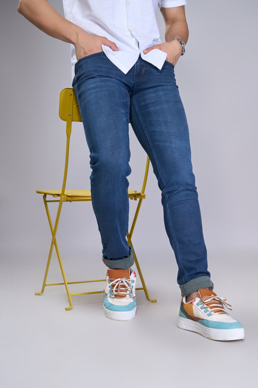 Men's Shadow Blue Classic Regular Fit Jeans