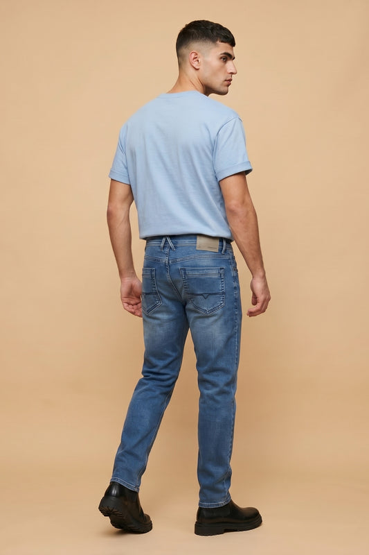 Men's Classic Blue Straight Fit Jeans