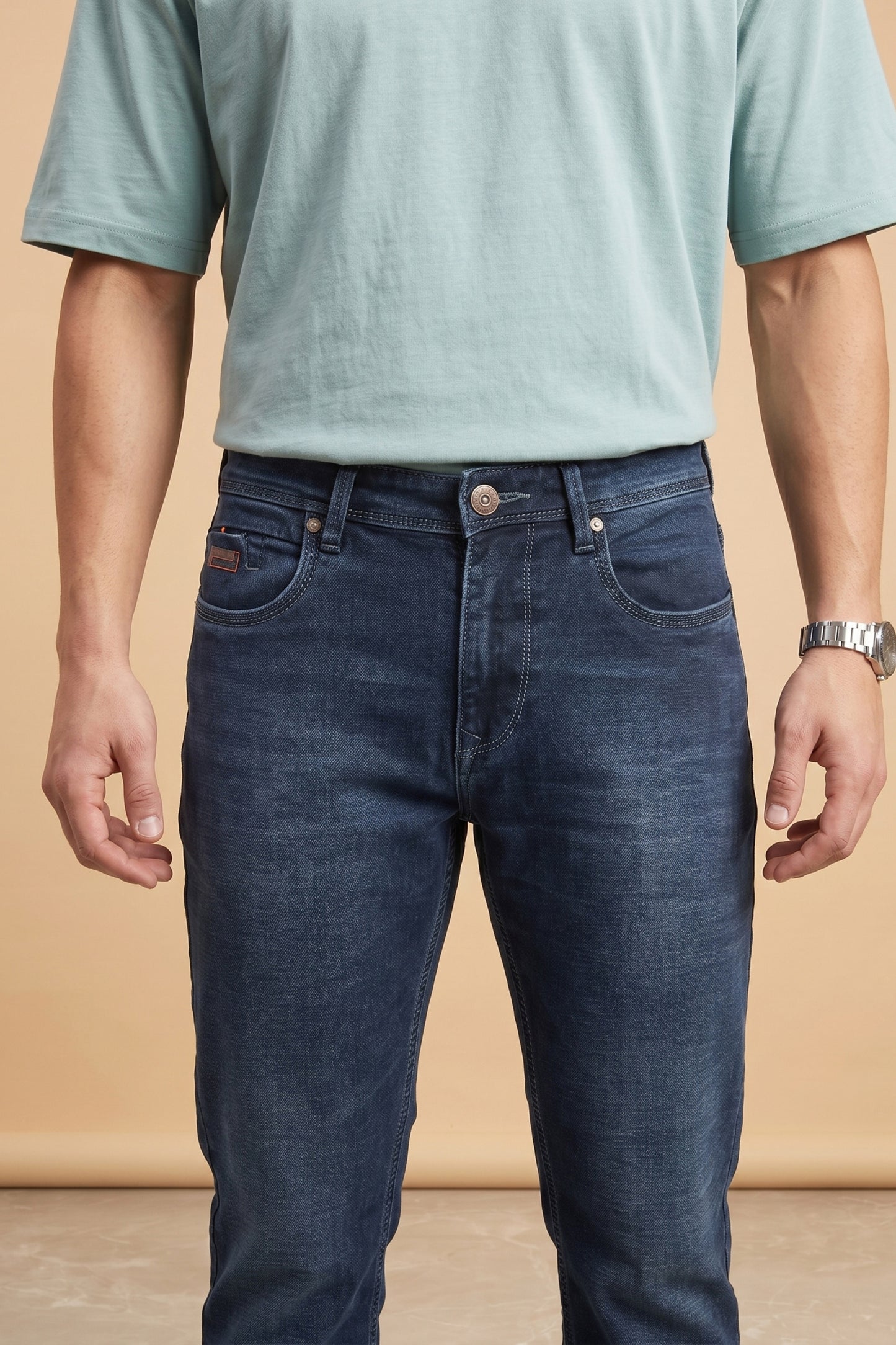Men's Deep Blue Straight Fit Jeans