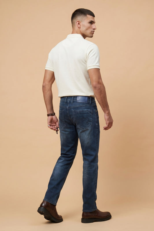Mens Urban blue Straight Fit Denim
