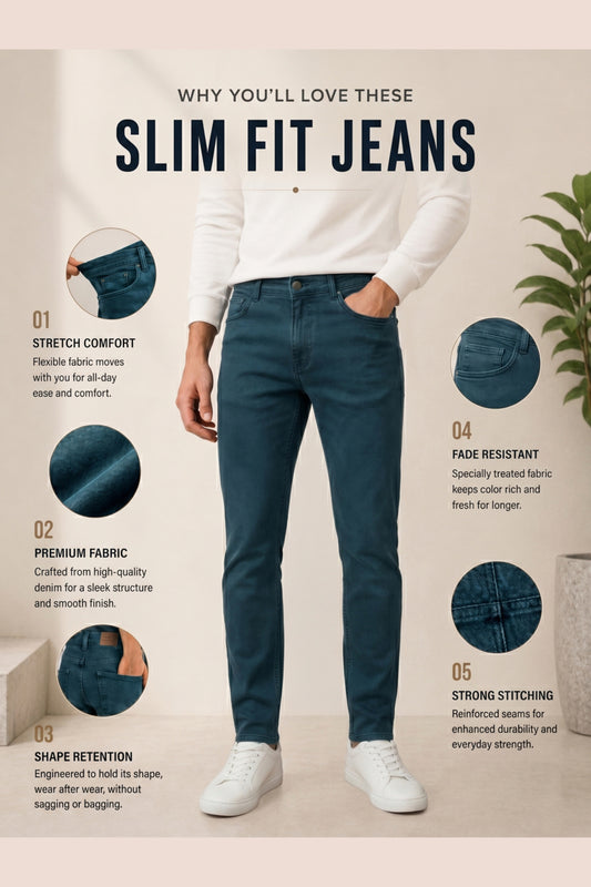 Men green olive slim Fit Stretchable Cotton Jeans