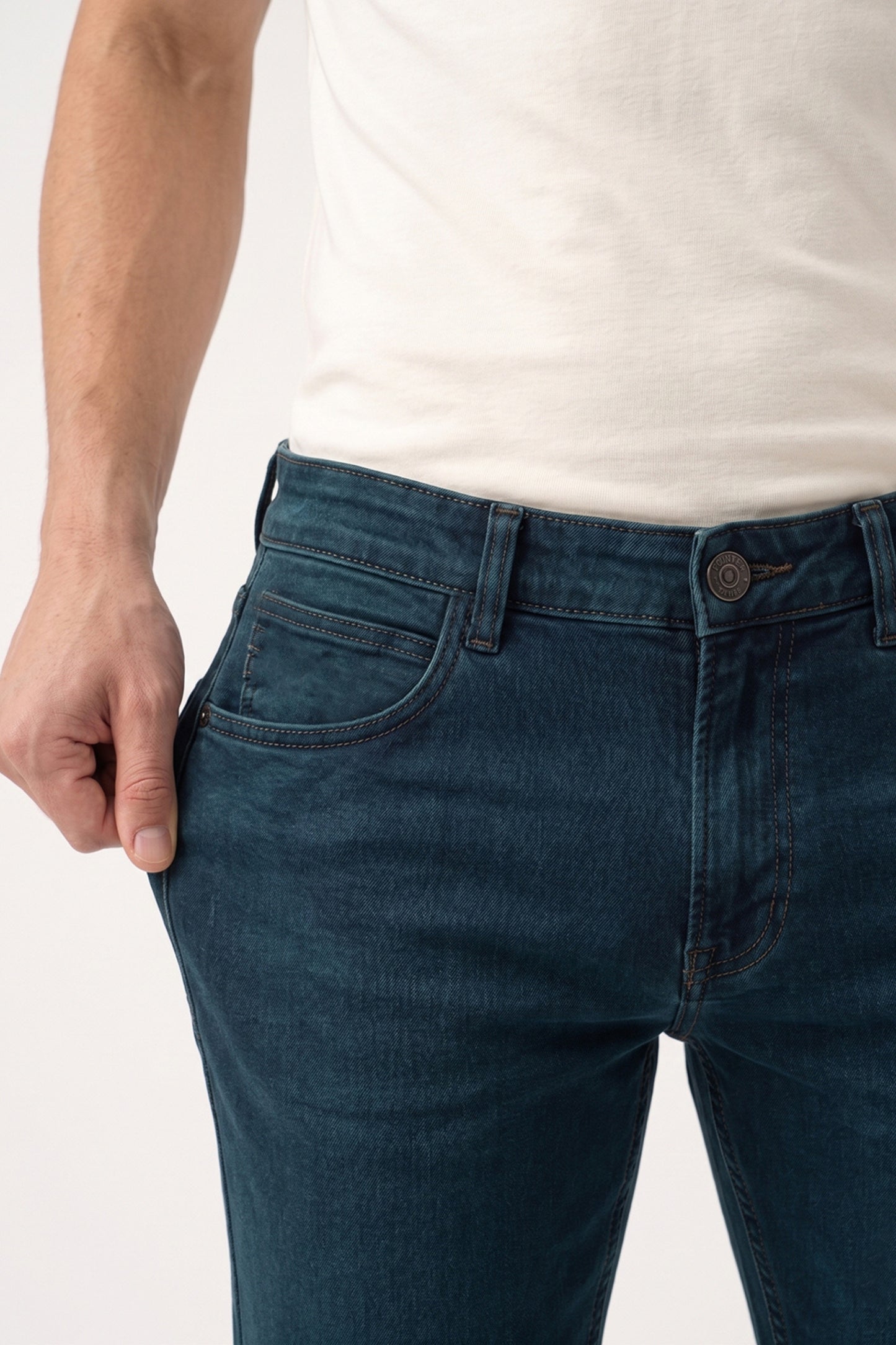 Men green olive slim Fit Stretchable Cotton Jeans
