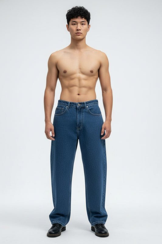 Medium Blue Loose Fit Jeans