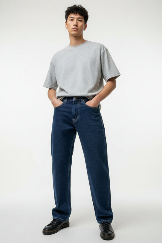 Dark Blue Loose Fit Jeans
