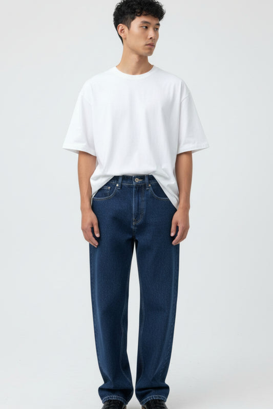 Dark Blue Loose Fit Jeans