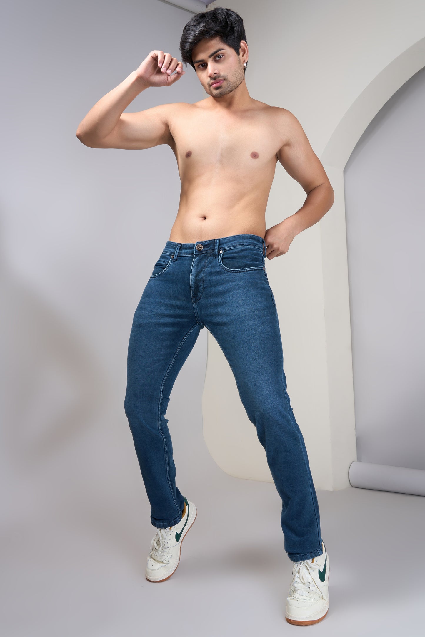 Men's Iron Wash Classic Regular Fit Jeans