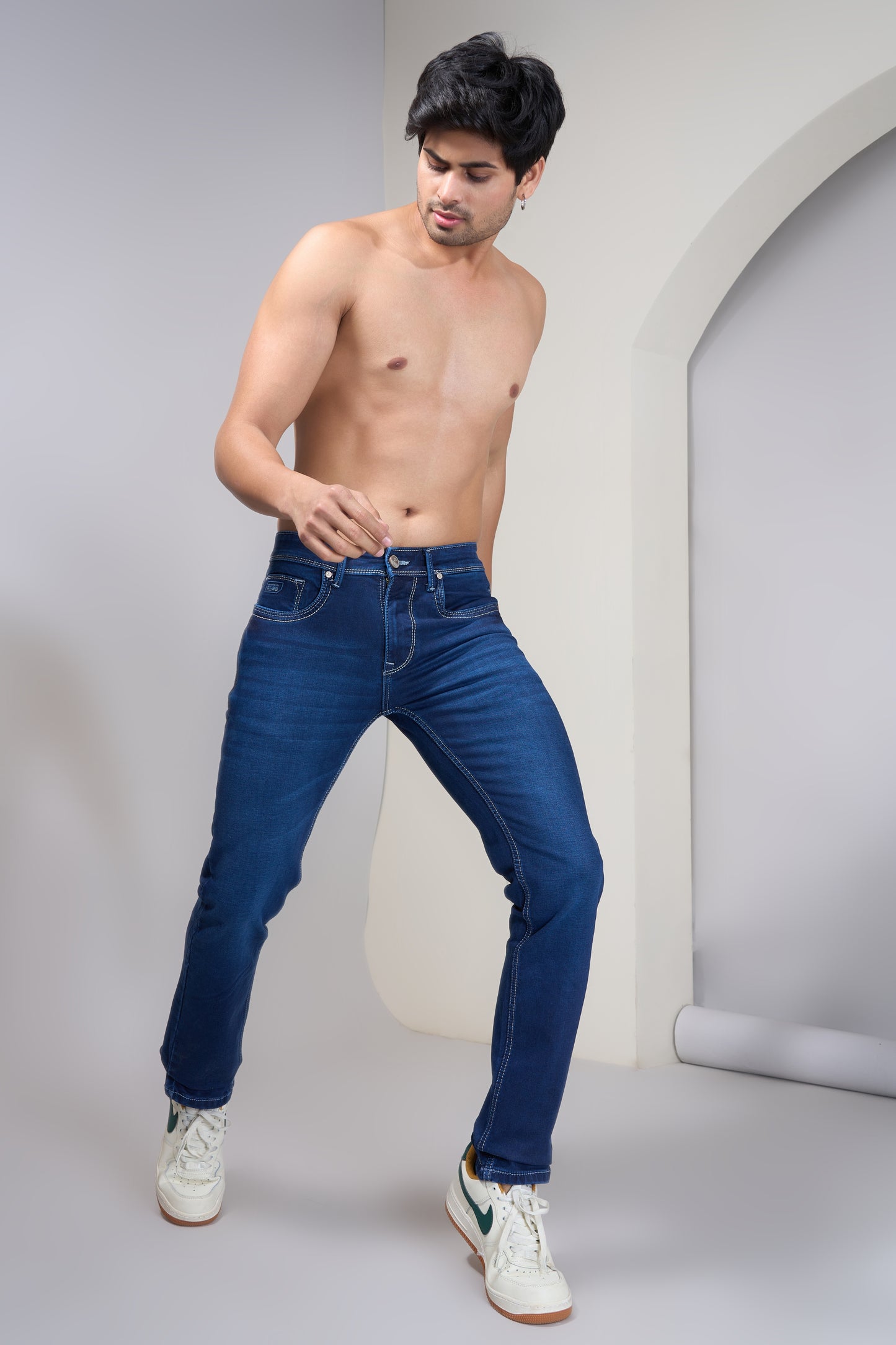 Men's Heritage Blue Classic Regular Fit Jeans
