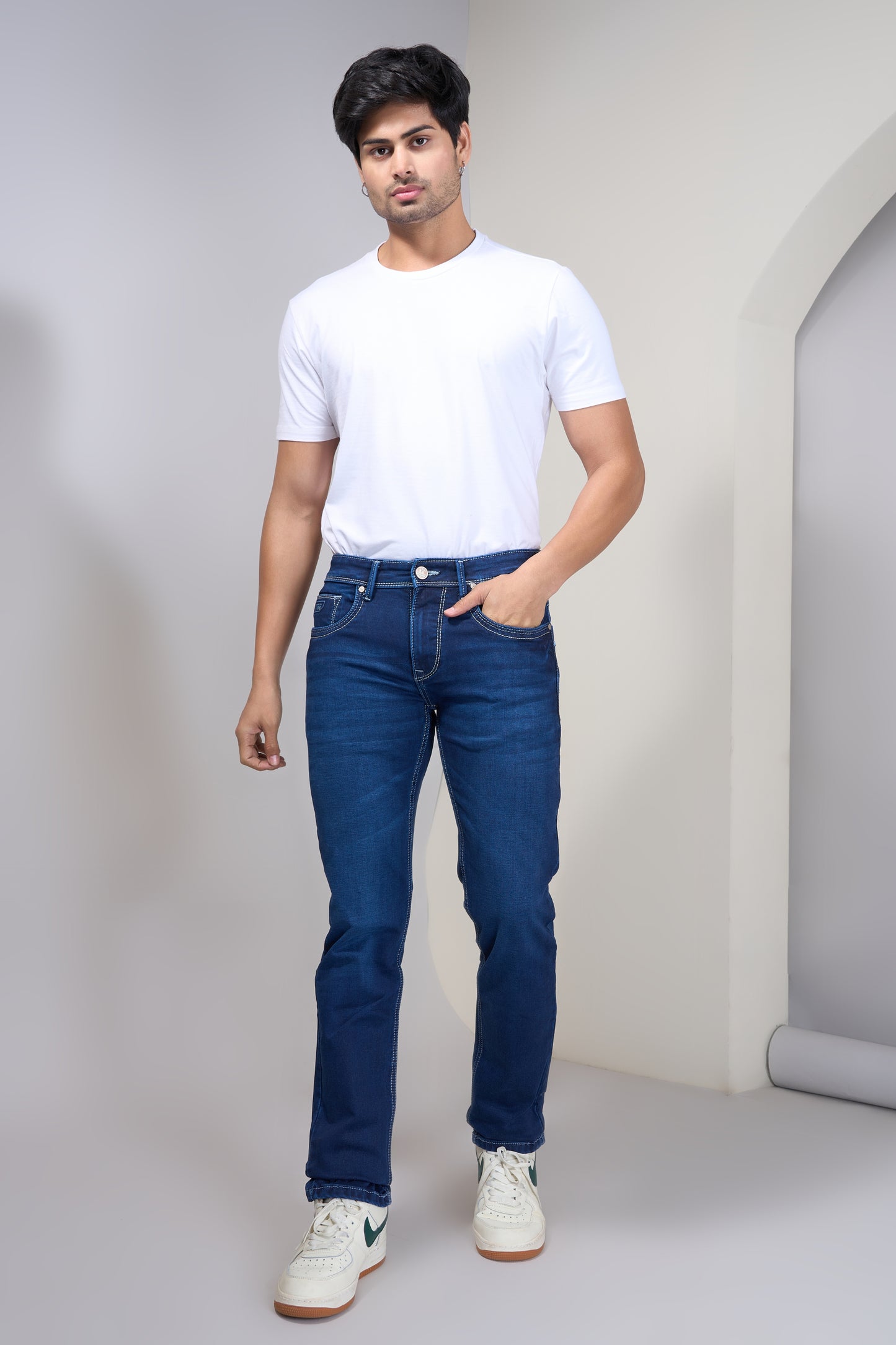 Men's Heritage Blue Classic Regular Fit Jeans