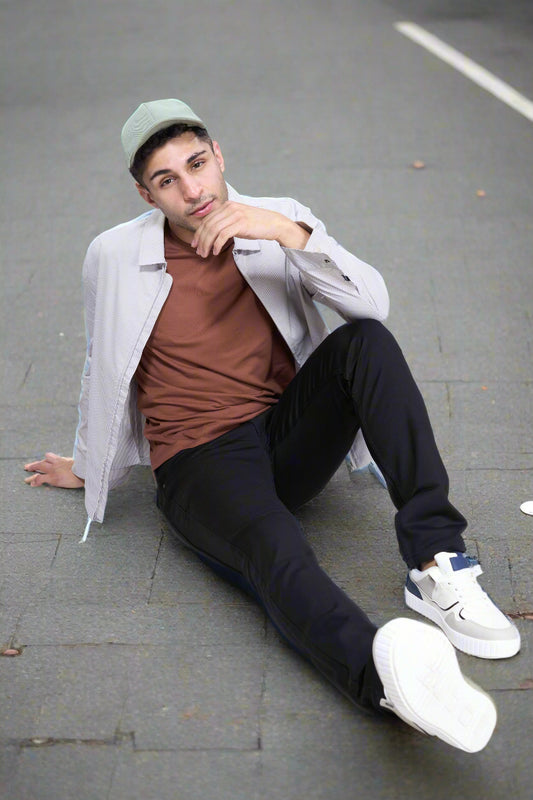 Men's Black Slim Fit Ankle Jeans