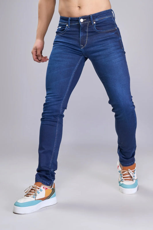 Men’s stretchable regular fit jeans side view