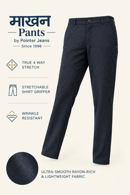 Jet Black Makhan Pants for Men - 2