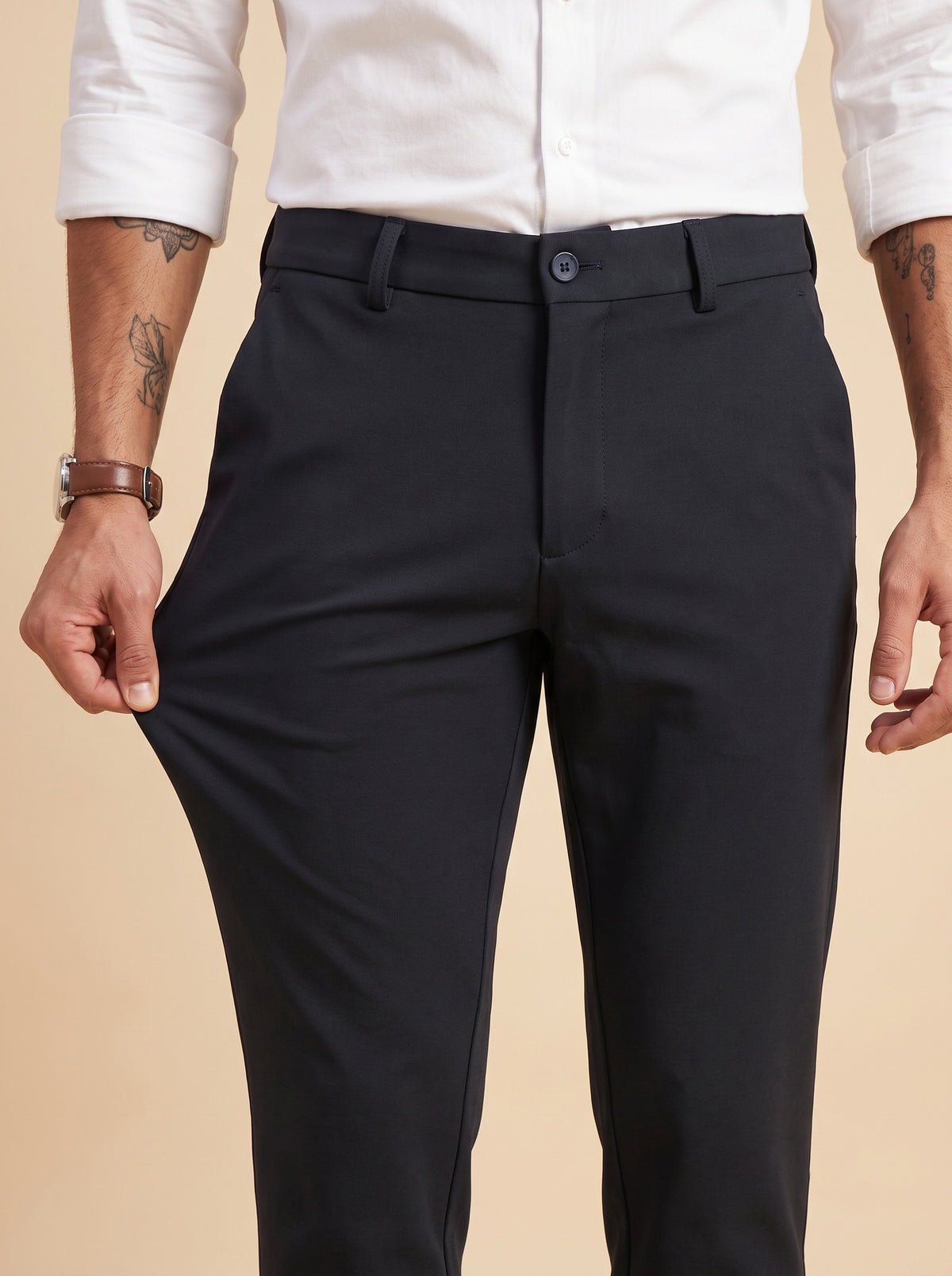 Jet Black Makhan Pants for Men - 1