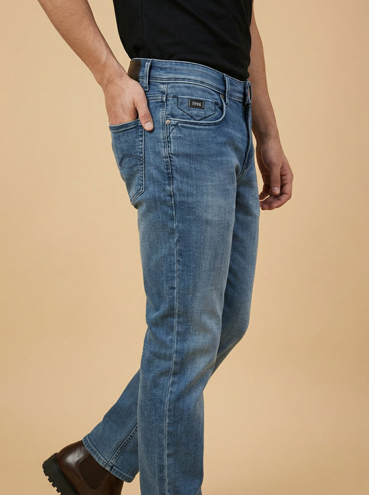 Mens Urban Blue Straight Fit Denim