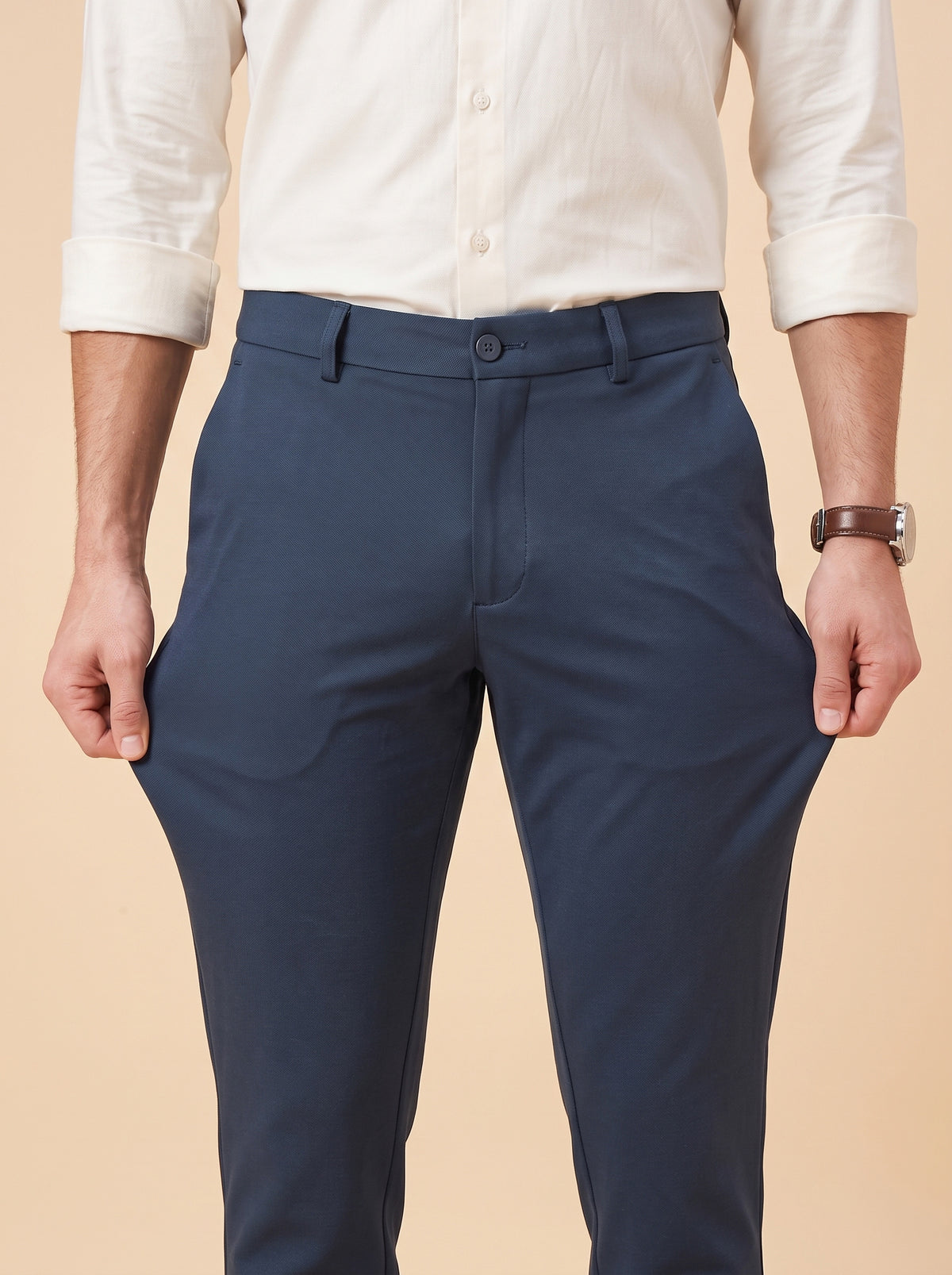 Navy Blue Makhan Pants for Men - 1