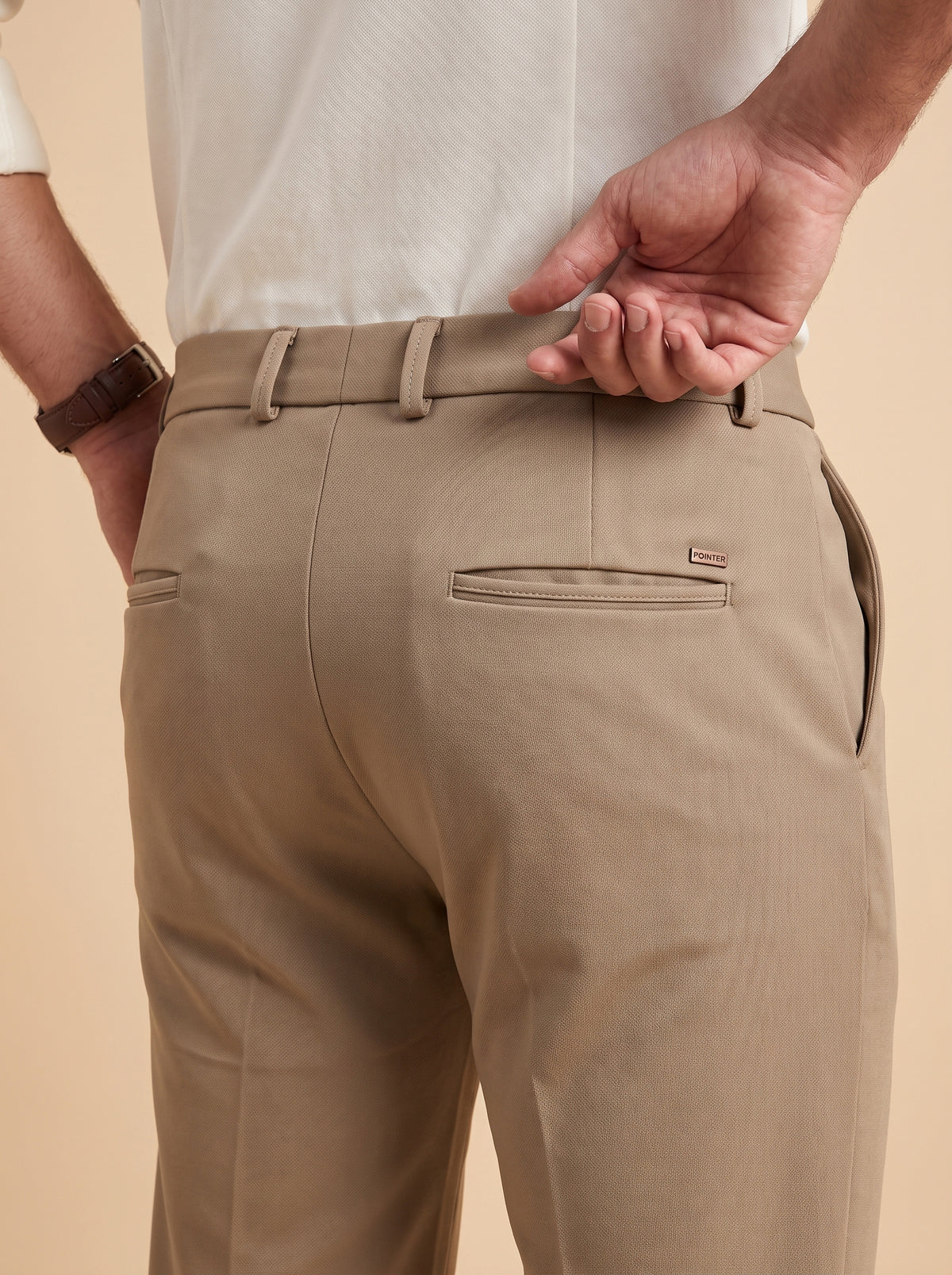 Taupe Brown Makhan Pants for Men - 5