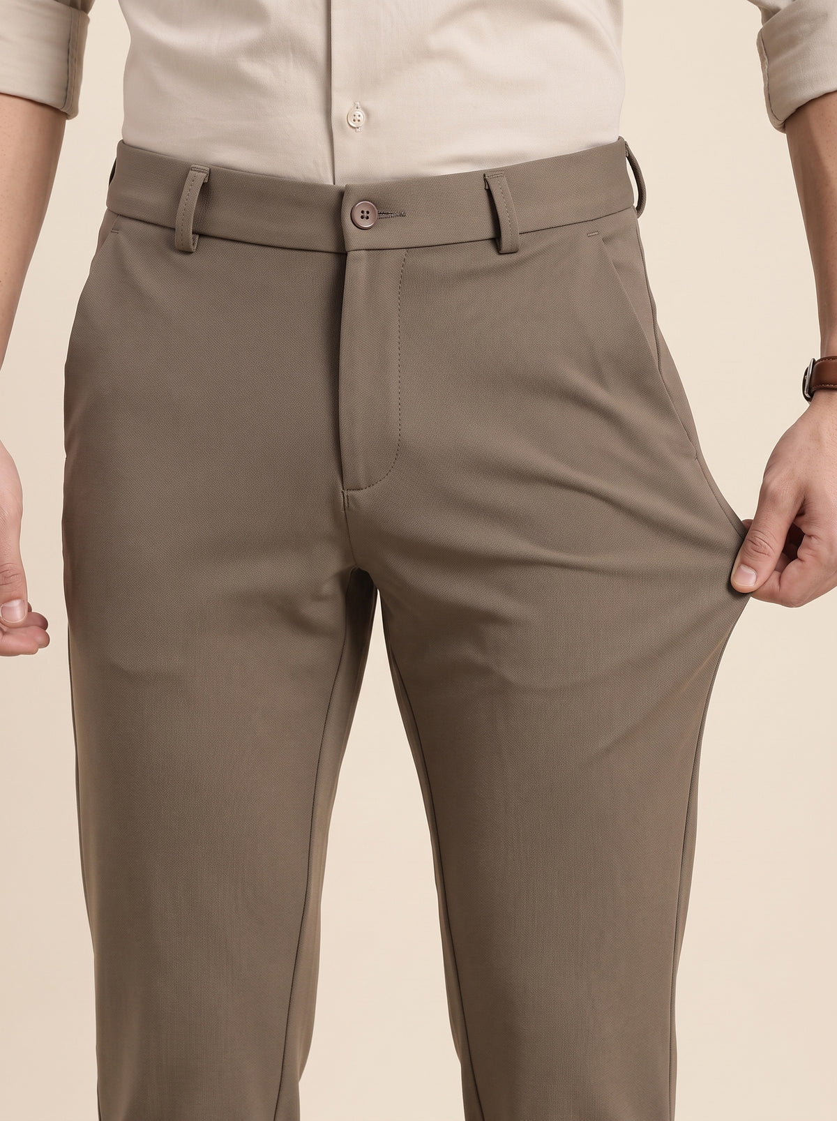 Stone Brown Makhan Pants for Men - 2