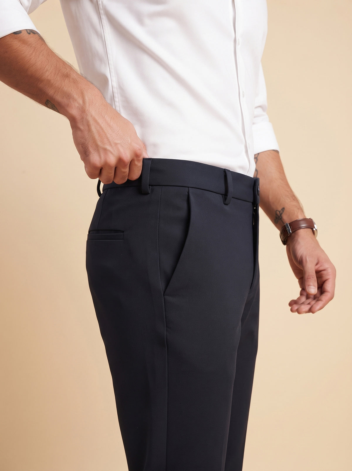Jet Black Makhan Pants for Men - 4