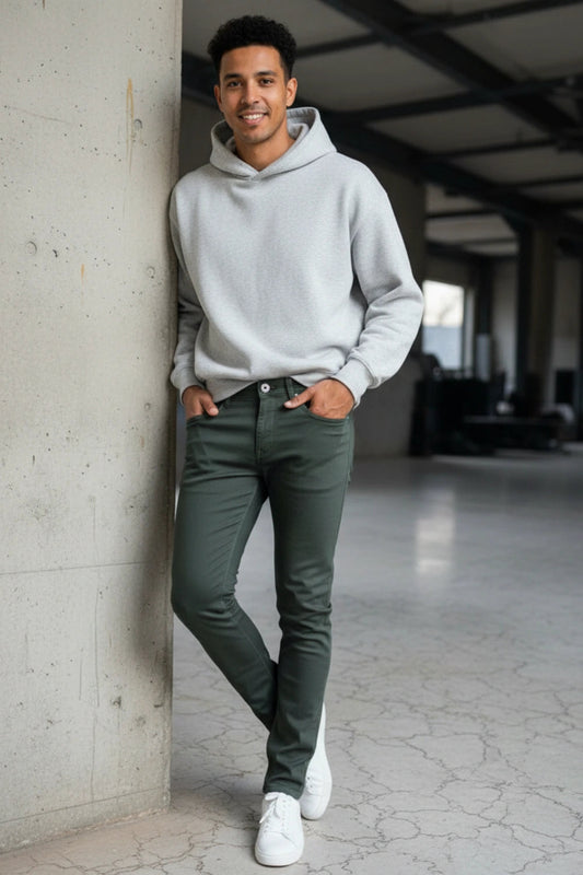 Dark Green Slim Fit Jeans PointerJeans