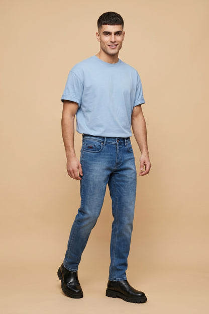 Men's Classic Blue Straight Fit Jeans