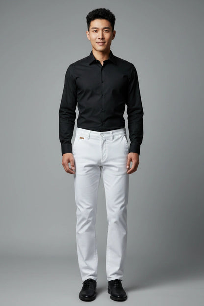 Premium White Cotton Pants for Men PointerJeans