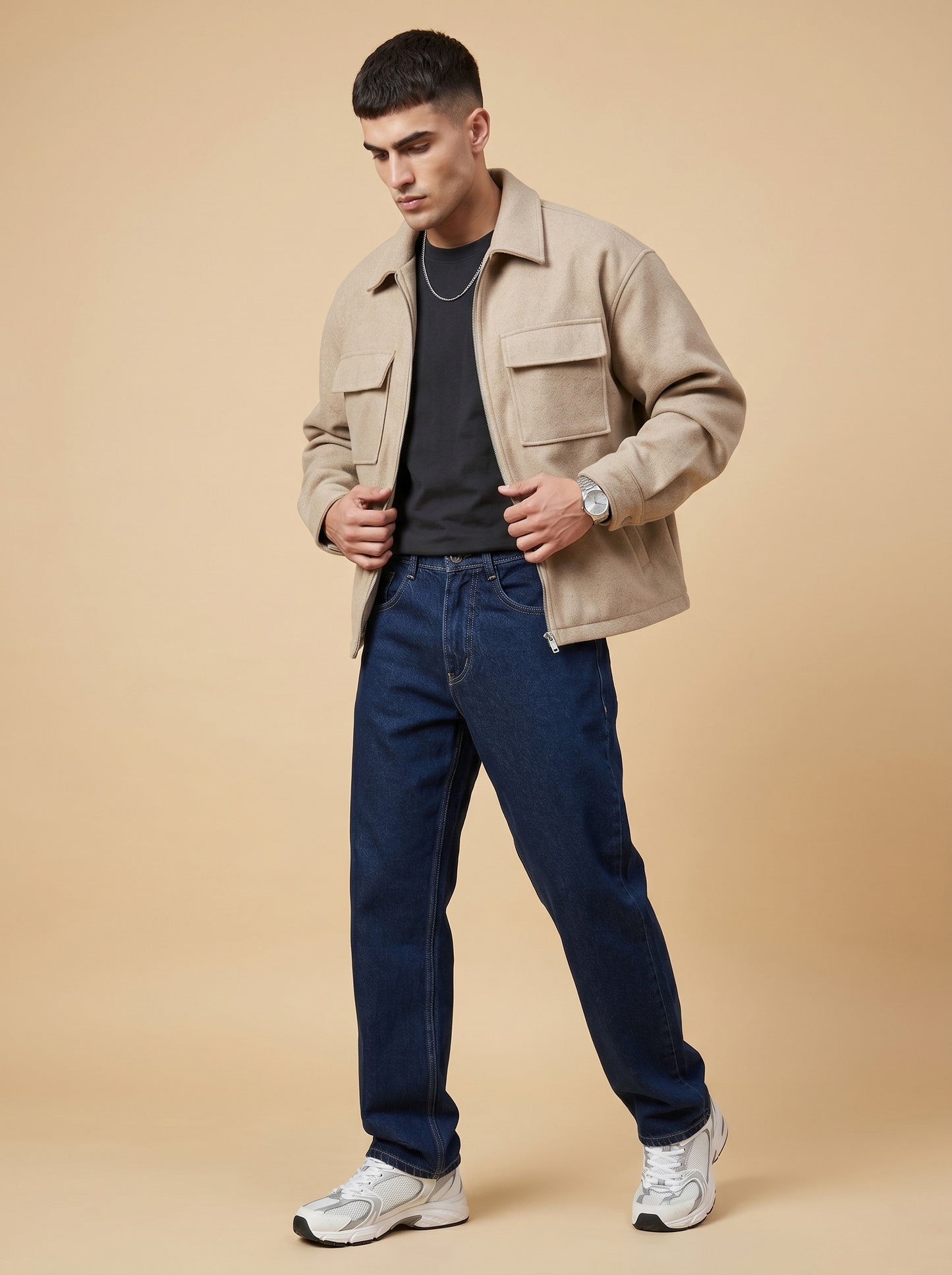 Dark Blue Loose Fit Jeans