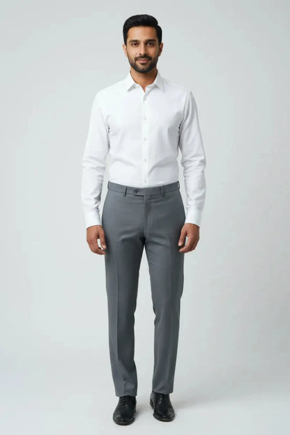 Dark Grey Formal Pants for Men