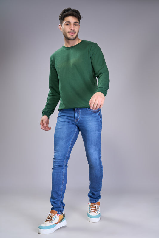 Men's Kings Blue Classic Regular Fit Jeans