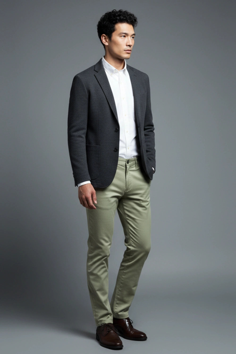 Men's Olive Light Green Cotton Pants PointerJeans
