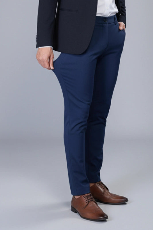 Navy Blue Stretch Pants for Men PointerJeans
