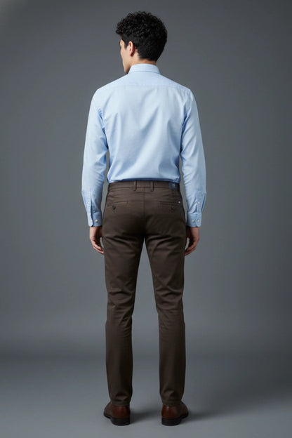 Men's Brown Cotton Pants for a Timeless Look PointerJeans