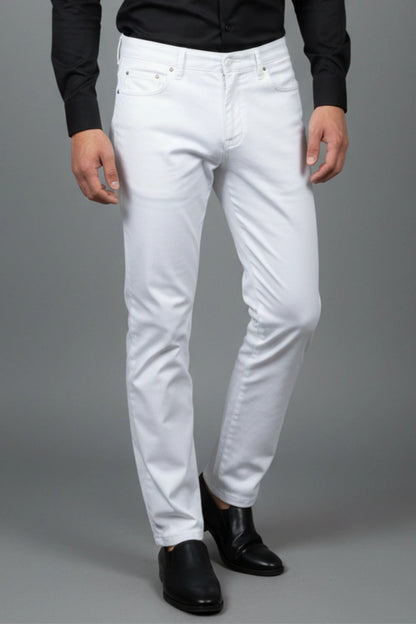 Premium White Cotton Pants for Men PointerJeans