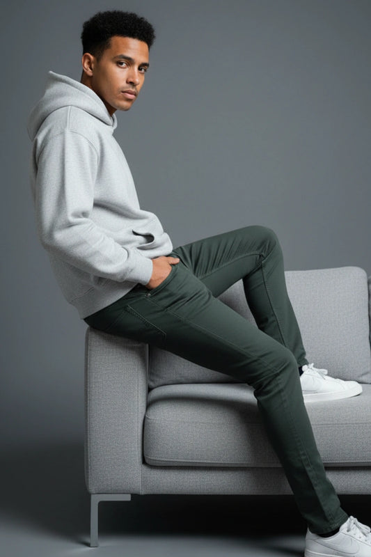 Dark Green Slim Fit Jeans