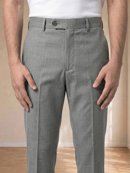 Grey Formal Pants for Men With Dark Texture