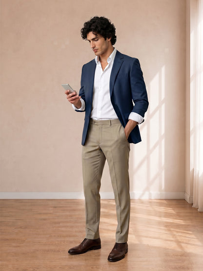 Light Brown Formal Pants for Men