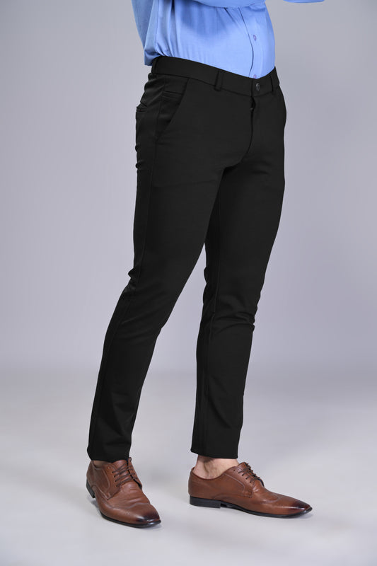 Men's Deep Black Daily Stretch Pants