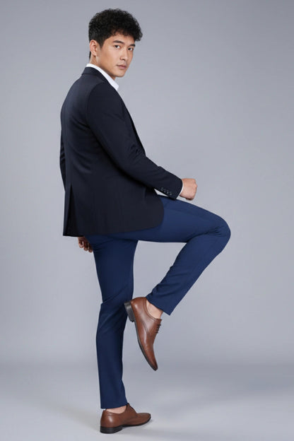 Navy Blue Stretch Pants for Men PointerJeans