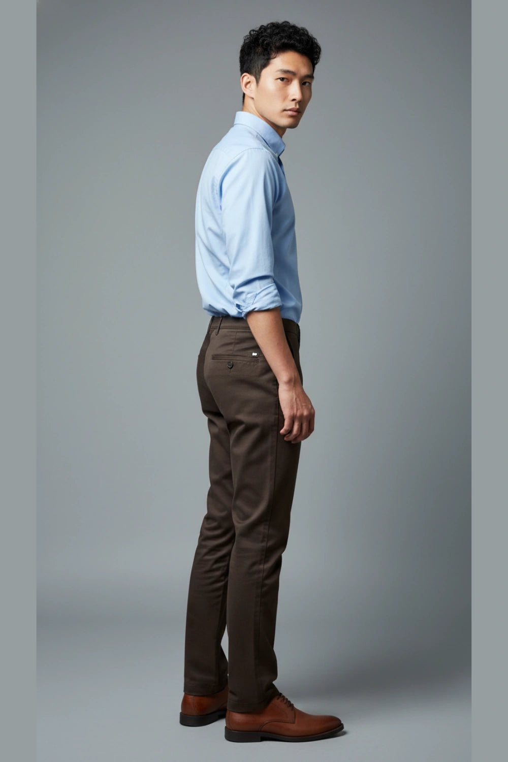 Men's Brown Cotton Pants for a Timeless Look PointerJeans