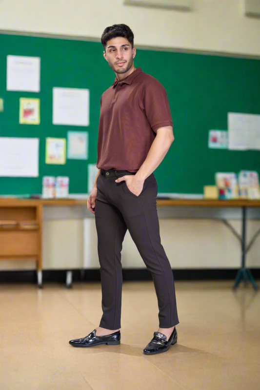Men's Brown Daily Stretch Pants