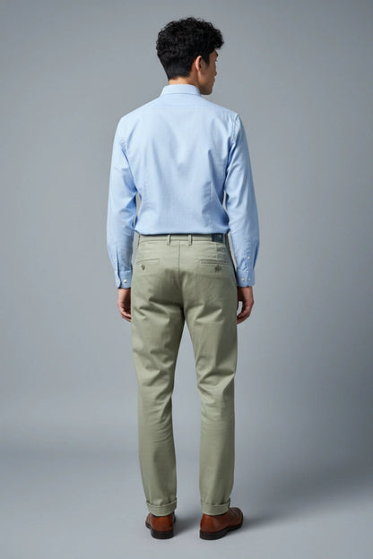 Men's Olive Light Green Cotton Pants PointerJeans
