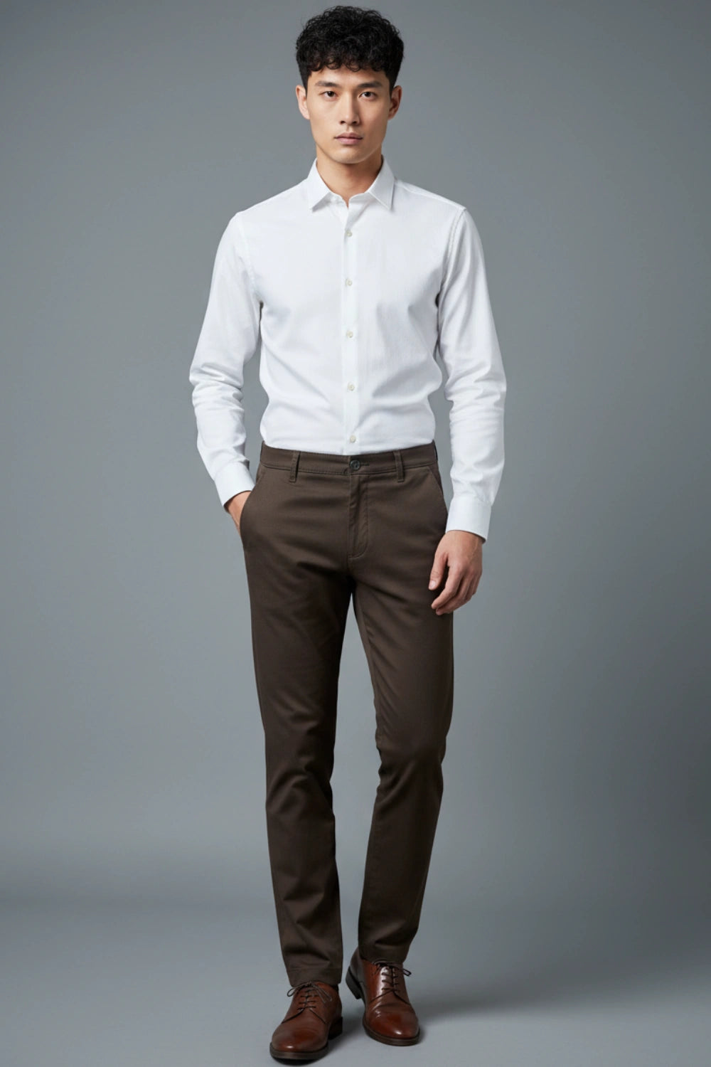 Men's Brown Cotton Pants for a Timeless Look PointerJeans