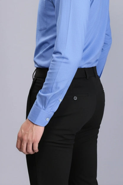 Jet Black Stretch Pants for Men PointerJeans