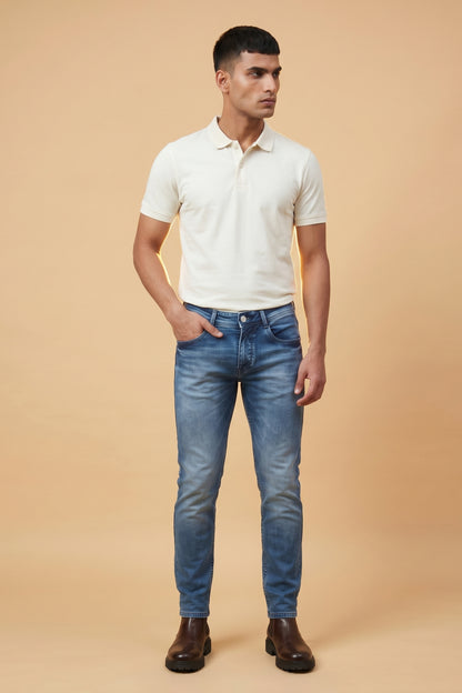 Mens Fade Blue Slim Fit Jeans