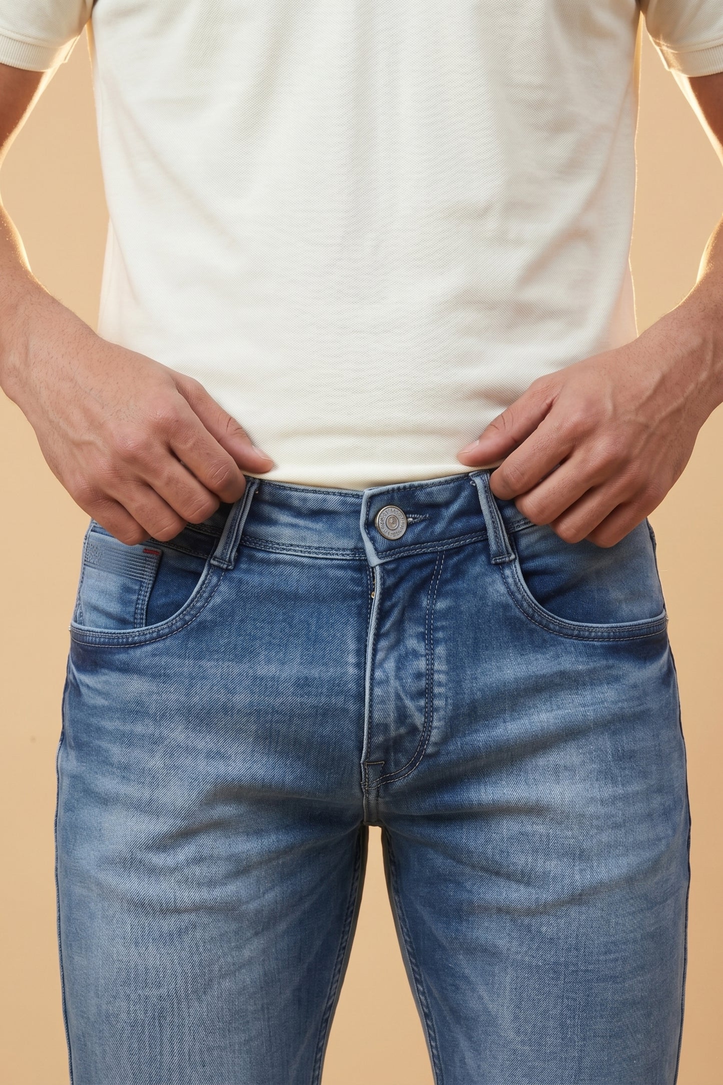 Mens Fade Blue Slim Fit Jeans