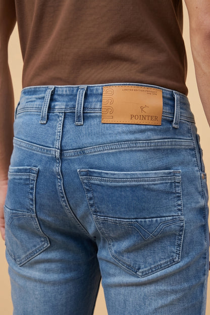 Mens Crystal Blue Slim  Fit Jeans