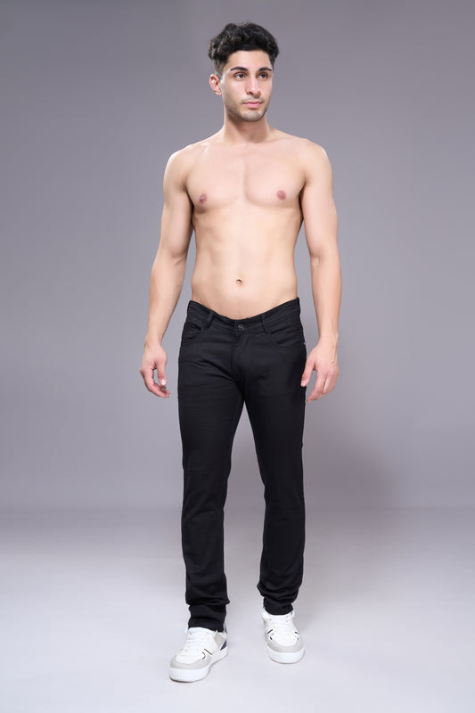 Men's Black Classic Regular Fit Jeans